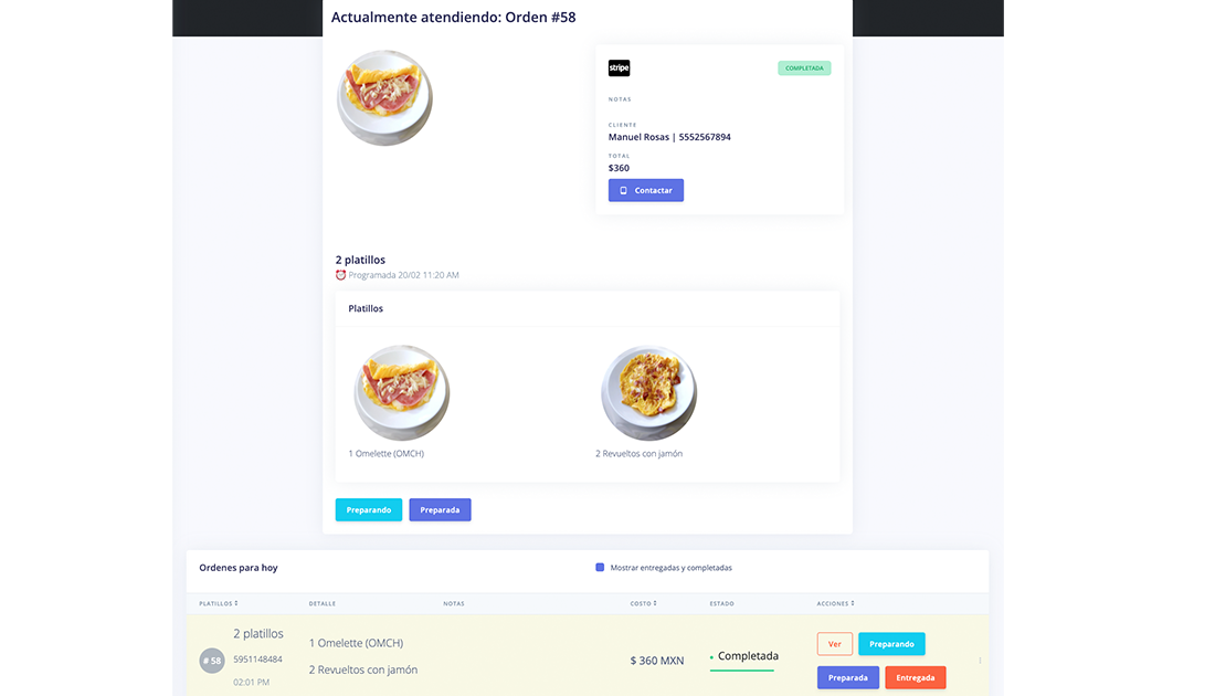 Sistema de ordenes y delivery para restaurante, chatbot, sistema web y app para notificación de envío